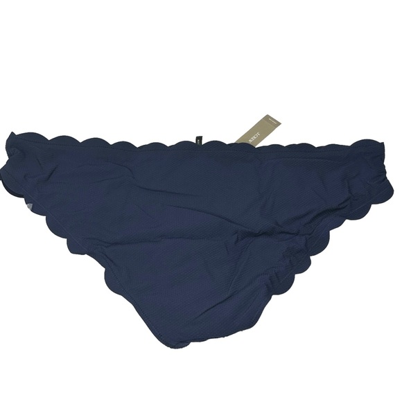 J. Crew Bikini Bottom XL Scallop piqué surf hipster Navy - Picture 6 of 7